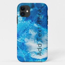 Blauw en wit, Abstracte kunst Case-Mate iPhone Case