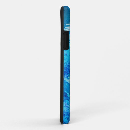 Blauw en wit, Abstracte kunst Case-Mate iPhone Case (Achterkant/rechts)