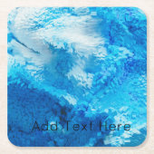 Blauw en wit, Abstracte kunst Kartonnen Onderzetters (Voorkant)