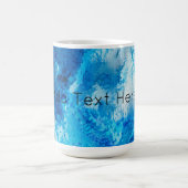 Blauw en wit, Abstracte kunst Koffiemok (Center)