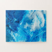 Blauw en wit, Abstracte kunst Legpuzzel (Horizontaal)