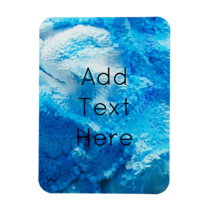 Blauw en wit, Abstracte kunst Magneet