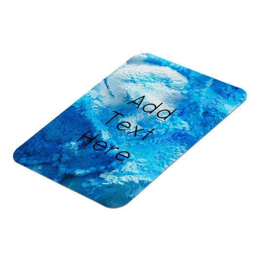 Blauw en wit, Abstracte kunst Magneet (Linkerzijde)