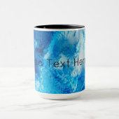 Blauw en wit, Abstracte kunst Mok (Midden)