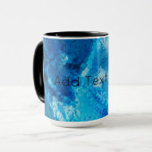 Blauw en wit, Abstracte kunst Mok (Voorkant links)