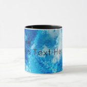 Blauw en wit, Abstracte kunst Mok (Midden)