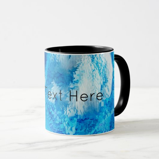 Blauw en wit, Abstracte kunst Mok (Voorkant rechts)