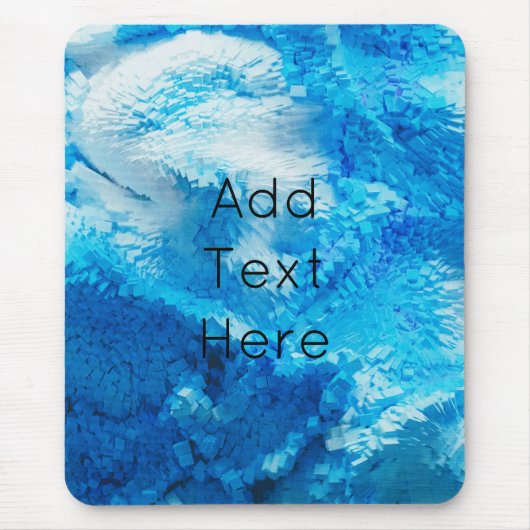 Blauw en wit, Abstracte kunst Muismat (Voorkant)