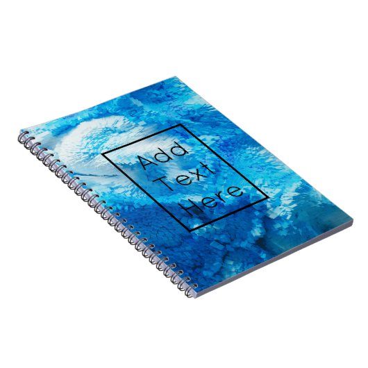 Blauw en wit, Abstracte kunst Notitieboek (Rechterzijde)