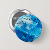 Blauw en wit, Abstracte kunst Ronde Button 5,7 Cm (Voorkant /achterkant)