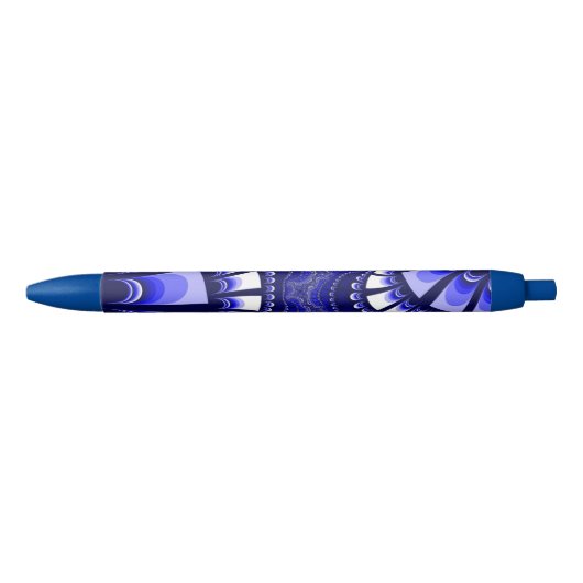Blauw en wit achtervoegsel zwarte inkt pen (Voorkant)
