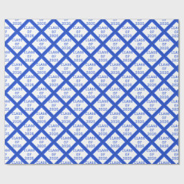 Blauw en Wit Afstudeer Inpakpapier | 2026