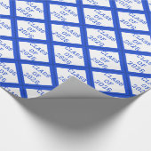 Blauw en Wit Afstudeer Inpakpapier | 2026 (Hoek)