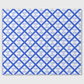 Blauw en Wit Afstudeer Inpakpapier | 2026 (Vlak)