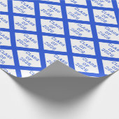 Blauw en Wit Afstudeer Inpakpapier | 2026 (Hoek)