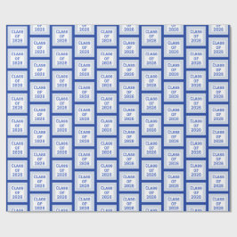 Blauw en Wit Afstudeer Inpakpapier | 2026