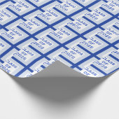 Blauw en Wit Afstudeer Inpakpapier | 2026 (Hoek)