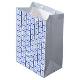 Blauw en Wit Afstudeertas | 2026 Medium Cadeauzakje