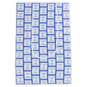 Blauw en Wit Afstudeertas | 2026 Medium Cadeauzakje (Achterkant)