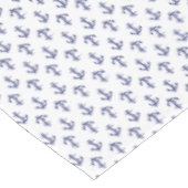 Blauw en wit allover ankerpatroon tafelkleed (Gekanteld)