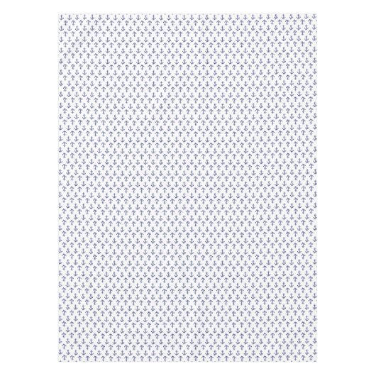 Blauw en wit allover ankerpatroon tafelkleed (Voorkant)