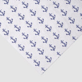 Blauw en wit anker tissuepapier (Detail)