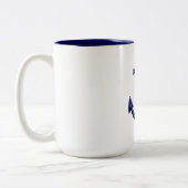 Blauw en wit anker tweekleurige koffiemok (Links)
