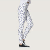 Blauw en wit ankerpatroon leggings (Rechts)