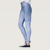 Blauw en Wit Aquarel Leggings (Links)