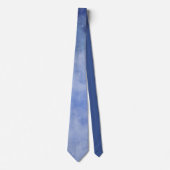 Blauw en Wit Aquarel Stropdas (Voorkant)