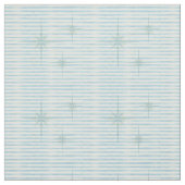 Blauw en Wit Atomic Star Stripe Stof (Swatch)