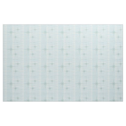 Blauw en Wit Atomic Star Stripe Stof (Fat Quarter)