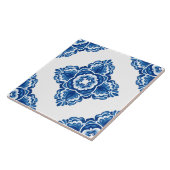Blauw en wit azulejo decoratief tegeltje (Zijkant)