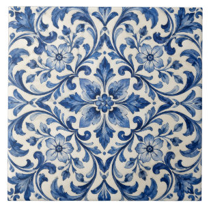 Blauw en wit Azulejo keramische tegel Tegeltje