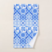 Blauw en wit Azulejo Spaans Azul Pattern Bad Handdoek (Handdoek)