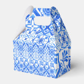 Blauw en wit Azulejo Spaans Azul Pattern Bedankdoosjes (Achterkant)