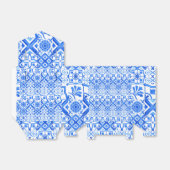 Blauw en wit Azulejo Spaans Azul Pattern Bedankdoosjes (Uitgevouwen)