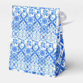 Blauw en wit Azulejo Spaans Azul Pattern Bedankdoosjes (Achterkant)