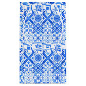 Blauw en wit Azulejo Spaans Azul Pattern Klein Cadeauzakje (Achterkant)