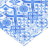 Blauw en wit Azulejo Spaans Azul Pattern Lange Tafelloper (Hoek)