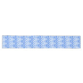 Blauw en wit Azulejo Spaans Azul Pattern Lange Tafelloper (Horizontaal)