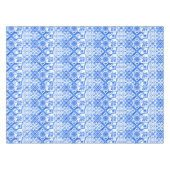 Blauw en wit Azulejo Spaans Azul Pattern Tafelkleed (Voorkant (Horizontaal))