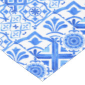 Blauw en wit Azulejo Spaans Azul Pattern Tafelkleed (Gekanteld)