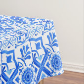 Blauw en wit Azulejo Spaans Azul Pattern Tafelkleed (Voorbeeld)