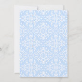 Blauw en wit baby jongens douche toile kaart (Achterkant)