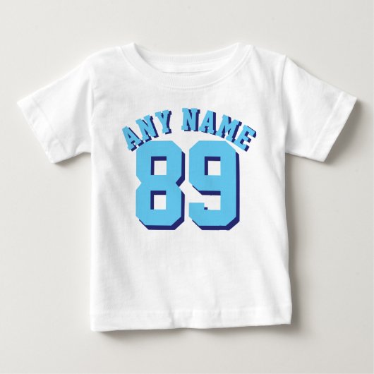 Blauw en wit Baby | Sport Jersey Design (Voorkant)