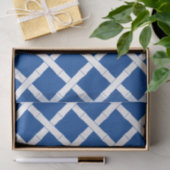 Blauw en wit Bamboo Trellis Pattern Tissuepapier (Geschenk)