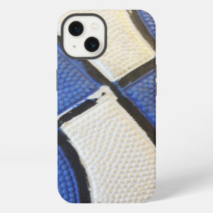 Blauw en Wit Basketbal Hoesje iPhone 13 Hoesje