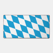 Blauw en Wit Bavier Diamant Vlag Patroon Bureaumat (Voorkant)