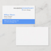 Blauw en wit bedrijfsVisitekaartje Visitekaartje (Voorkant / Achterkant)